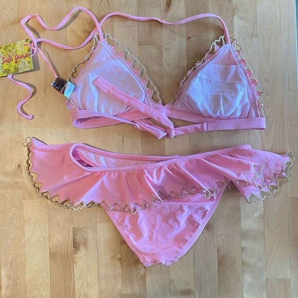 Luli Fama Bendita Luz Hearts Triangle Top and Full Bottom - Picture 5 of 12